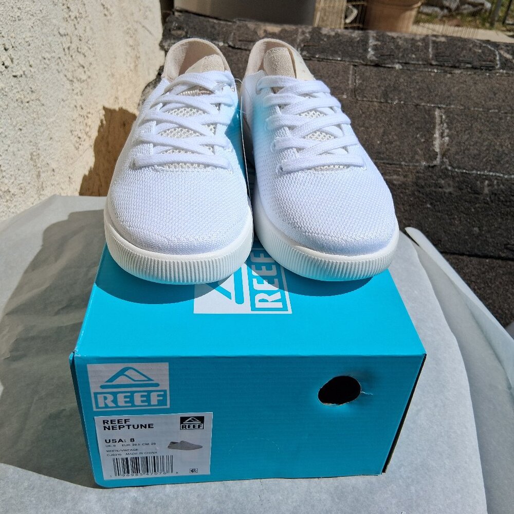 REEF NEPTUNE Sneakers White CJ6315 or Charcoal CJ5992 Womens Size 8 NIB